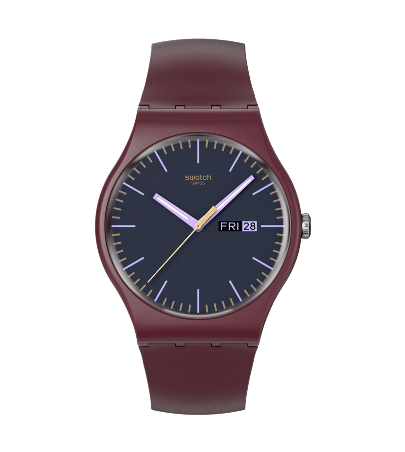ساعت مچی یونی‌سکس سواچ SWATCH BURGUNDY BERRY