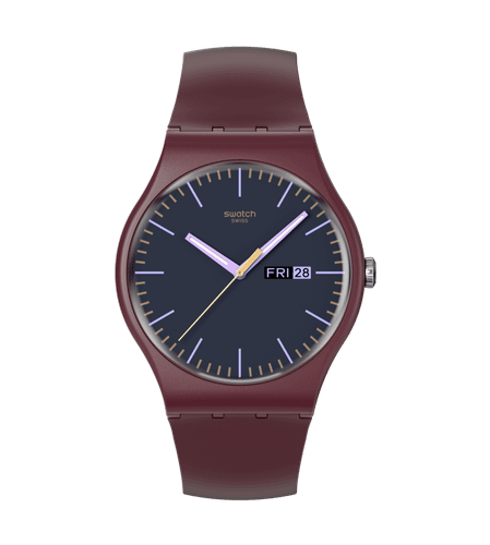 ساعت مچی یونیسکس سواچ SWATCH BURGUNDY BERRY