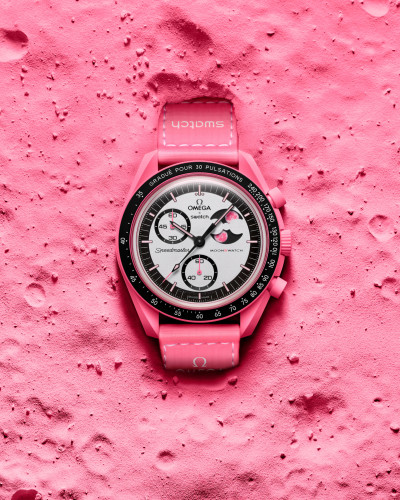 ساعت مچی یونیسکس امگا سواچ MISSION ON PINK MOON PHASE